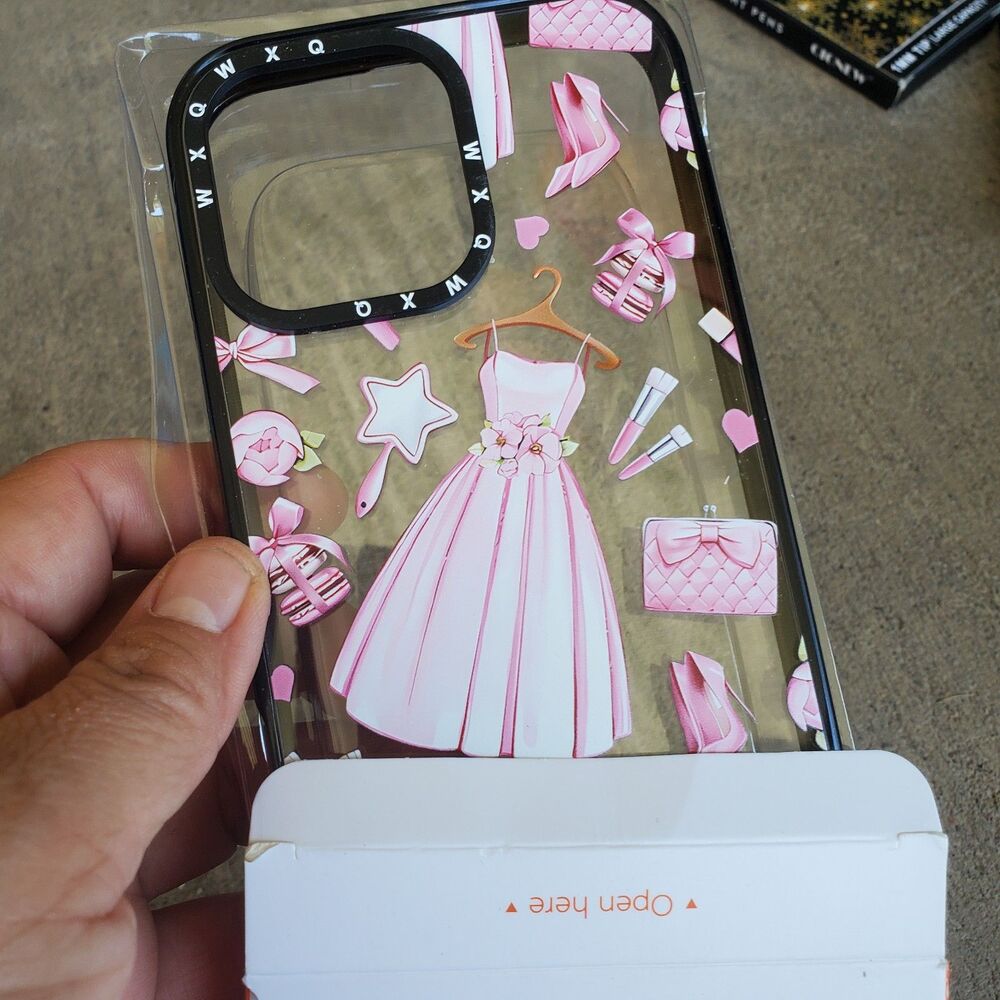 For IPhone 16 Pro Max Pink Princess Dress Phone Case
